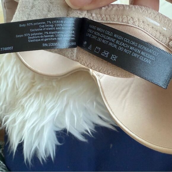 Natori Women's Strapless Bra 34C Beige Lightly Lined Underwired with straps - Picture 6 of 6